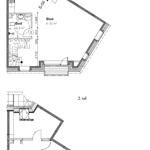 Plantegning Vendersgade 2C 1.Th.